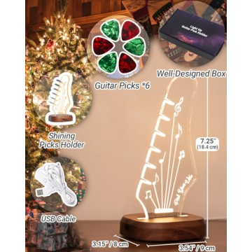 Light Up Guitar Pick Holder – Unique Gift for Guitar Lovers