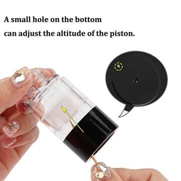 Airless Pump Bottle, Yebeauty Empty Airless Bottle Travel Pump Bottle, 4 Pack- 0.5oz/15ml, Black