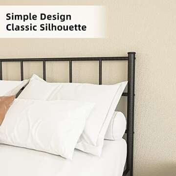 Aolthin Full Bed Frame, Platform Bed Frame with Headboard, 13 "Storage at Bottom, No Need for Spring Box, Silver Black…