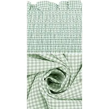 Elegant R.Vivimos Women's Summer Cotton Plaid Midi Dress