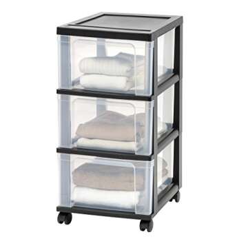IRIS USA NC-3 Storage Cart: Stylish 3-Drawer Solution
