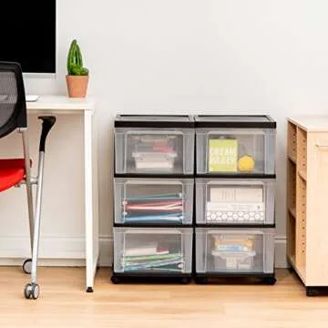 IRIS USA NC-3 Storage Cart: Stylish 3-Drawer Solution