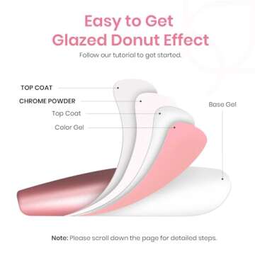 beetles Gel Polish White Chrome Nail Powder for Gel Nails, Pearl Nail Powder Mirror Effect Nail Glitter Manicure Holographic Pigment for Nail Art Design Valentine's Day Gifts