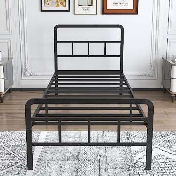HOBINCHE Twin XL Metal Bed Frame with Headboard and Footboard