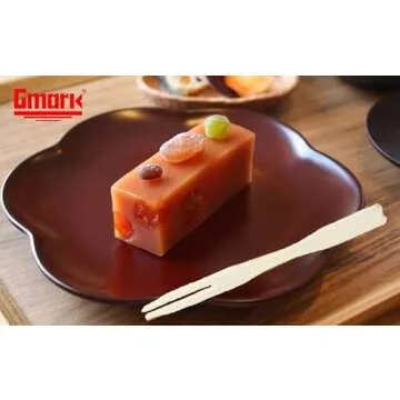 Gmark Bamboo Forks 3.5 Inch 110pc, Mini Food Picks/Bamboo Fruit Picks/Mini Cocktail Forks/Party Forks/Buffet Mini Forks/Two Prongs Cocktail Picks for Appetizer, Cocktail, Pastry, Dessert. GM1031A