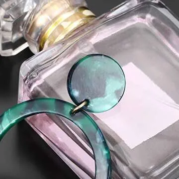 Acrylic Mottled Hoop Earrings Stylish & Lightweight Jewelry