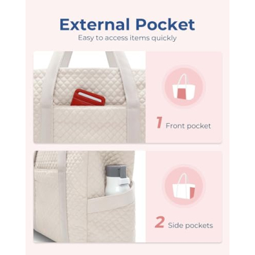 BAGSMART Large Tote Bag for Women Ideal for Travel and Work