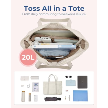 BAGSMART Large Tote Bag for Women Ideal for Travel and Work