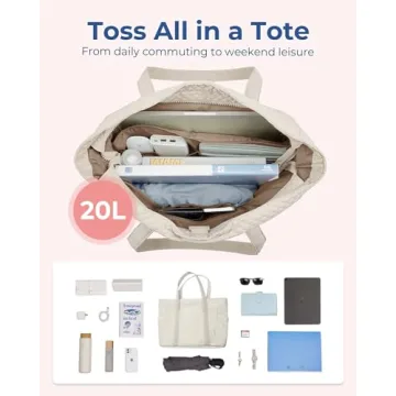 BAGSMART Large Tote Bag for Women Ideal for Travel and Work
