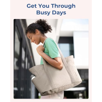 BAGSMART Large Tote Bag for Women Ideal for Travel and Work