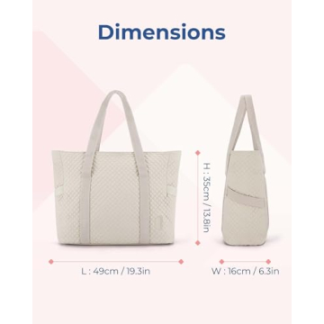 BAGSMART Large Tote Bag for Women Ideal for Travel and Work