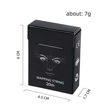 XIAOYU 10M Brow Mapping String Pre-Inked for Microblading, 6Pack, Black Box, White Ink