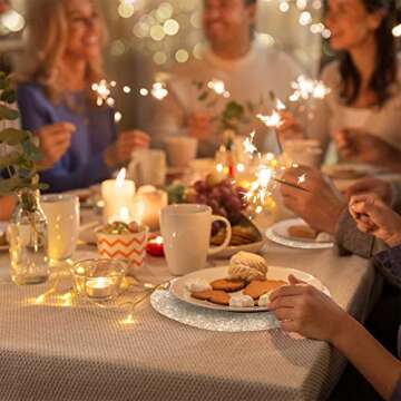 Silver Placemats Silver Glitter Sparkle Placemats Set of 6 Sparkle Table Mats 15.4 inch for Holiday Party Wedding