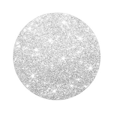 Silver Placemats Silver Glitter Sparkle Placemats Set of 6 Sparkle Table Mats 15.4 inch for Holiday Party Wedding