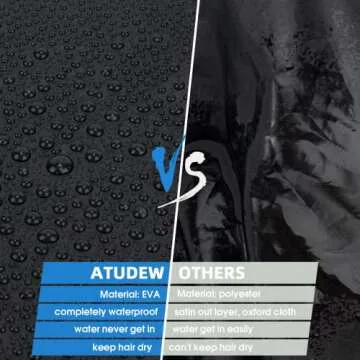 Atudew Extra Large Reusable Shower Cap for All Hair Types