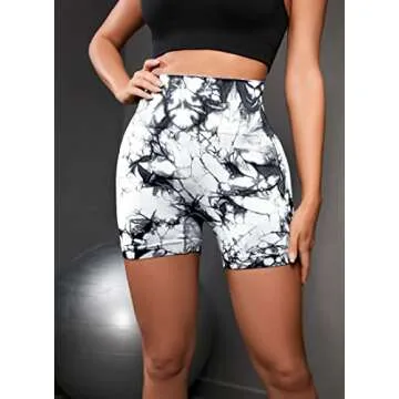 OVESPORT Workout Shorts for Women Scrunch Butt Lifting High Waisted Yoga Gym Seamless Booty Biker Sh...