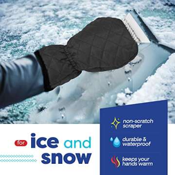 SCRUBIT Ice Scraper with Glove - Stay Warm While Scraping
