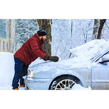 SCRUBIT Ice Scraper with Glove - Stay Warm While Scraping