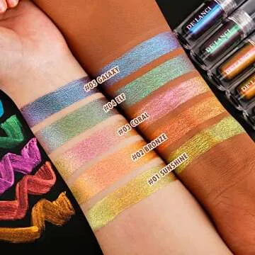 Liquid MultiChrome Eyeshadow, Intense Color Shifting, Long Lasting High Pigmented With No Creasing, Monochrome Colorful Glow Liquid Eye shadow, Quickly Drying, Sparkle Shiny Eye Makeup for Beginners #4…