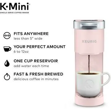 Keurig K-Mini Coffee Maker in Dusty Rose - Compact Design