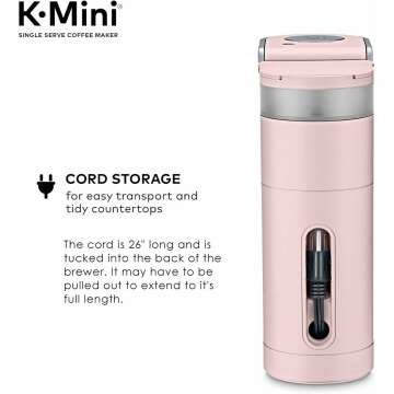Keurig K-Mini Coffee Maker in Dusty Rose - Compact Design