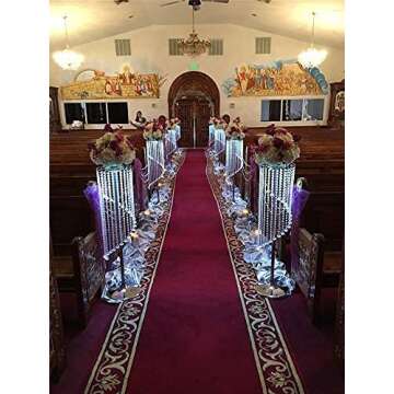 Luxurious 35.4" Crystal Flower Stand for Weddings