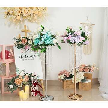 Luxurious 35.4" Crystal Flower Stand for Weddings