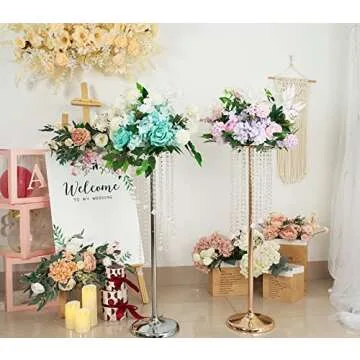 Luxurious 35.4" Crystal Flower Stand for Weddings