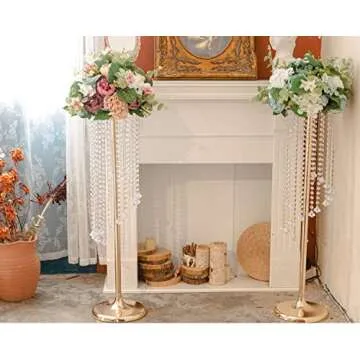 Luxurious 35.4" Crystal Flower Stand for Weddings