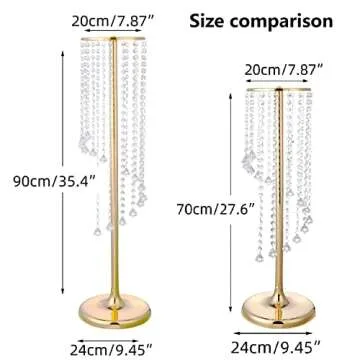 Luxurious 35.4" Crystal Flower Stand for Weddings