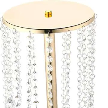 Luxurious 35.4" Crystal Flower Stand for Weddings