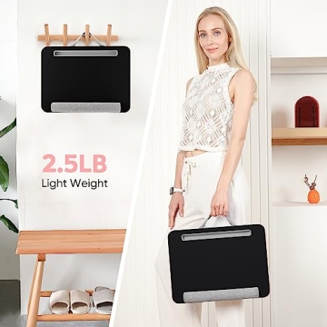 Adjustable Laptop Lap Desk with Cushion and Storage