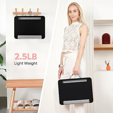 Adjustable Laptop Lap Desk with Cushion and Storage