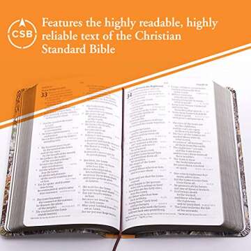 CSB Sportsman's Bible: Large Print Personal Size Edition, Mothwing Camouflage LeatherTouch, Red Letter, Presentation Page, Articles, Cross-References, Easy-to-Read Bible Serif Type
