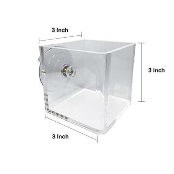 Kurraba Transparent Square Window Suction Cup Plant Pot, Ideal for Indoor Decor