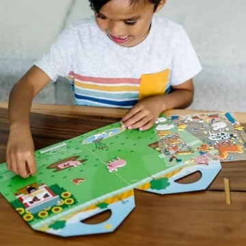 Melissa & Doug Reusable Puffy Sticker Set - On the Farm