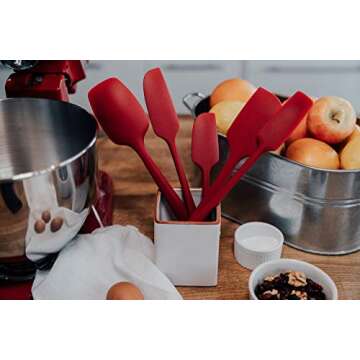 KITCHENLOVE 600°F Heat Resistant Silicone Spatula Set