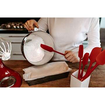 KITCHENLOVE 600°F Heat Resistant Silicone Spatula Set