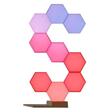 Yescom APP Control 9 Pack Smart LED Light Panels Hexagon Smarter Kit WiFi LED Table Light Kit Music ...