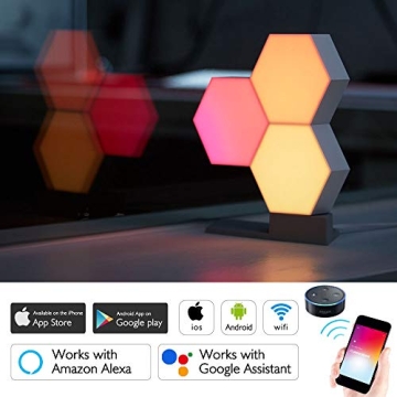 Yescom Smart Hexagon LED Light Panels for Home Decor
