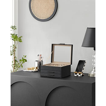 SONGMICS 3-Layer Jewelry Organizer - Elegant Storage Solution