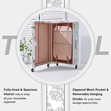 Unitravel Vintage 3 Piece Luggage Set for Stylish Travel