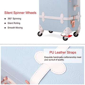 Unitravel Vintage 3 Piece Luggage Set for Stylish Travel