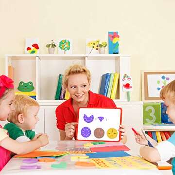 Meetory Magnetic Fraction Tiles & Fraction Circles - Math Manipulatives for Preschool Elementary School Educational Resources Classroom Educational Kit (134 Pack)