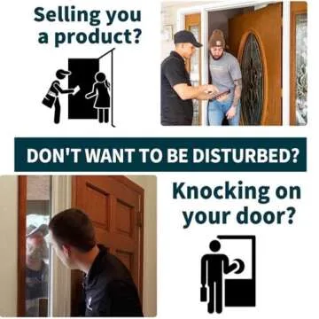 MENGCHENYA No Soliciting Sign for House,No Soliciting Signs for Home Front Door,Thick Acrylic Self-Adhesive Modern Design Door Sign 8x6 inch Yard,Entrance Porches Decor Go Away Sign Door Or Wall (Black - No Soliciting)