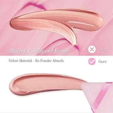 2 Pcs Triangle Powder Puff for Face - Soft Velour Makeup Powder Puffs - Setting Loose Beauty Powderpuff Triangle - Under Eye Powder Puff Face Makeup Applicator