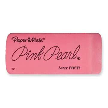 Paper Mate Pink Pearl Erasers, Large, 3 Count