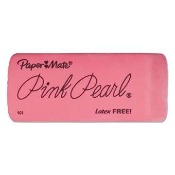 Paper Mate Pink Pearl Erasers, Large, 3 Count