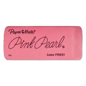 Paper Mate Pink Pearl Erasers, Large, 3 Count