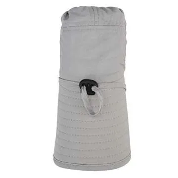 Kids Sun Hat with Neck Flap - Adjustable Children Wide Brim Summer UPF50+ Sun Protection Bucket for Boys Girls(Light Grey)